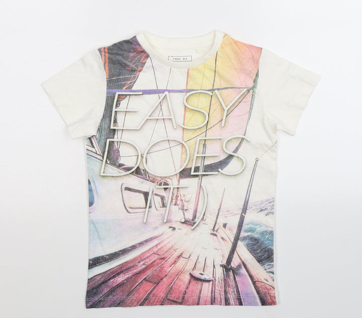 NEXT Boys White   Basic T-Shirt Size 6 Years