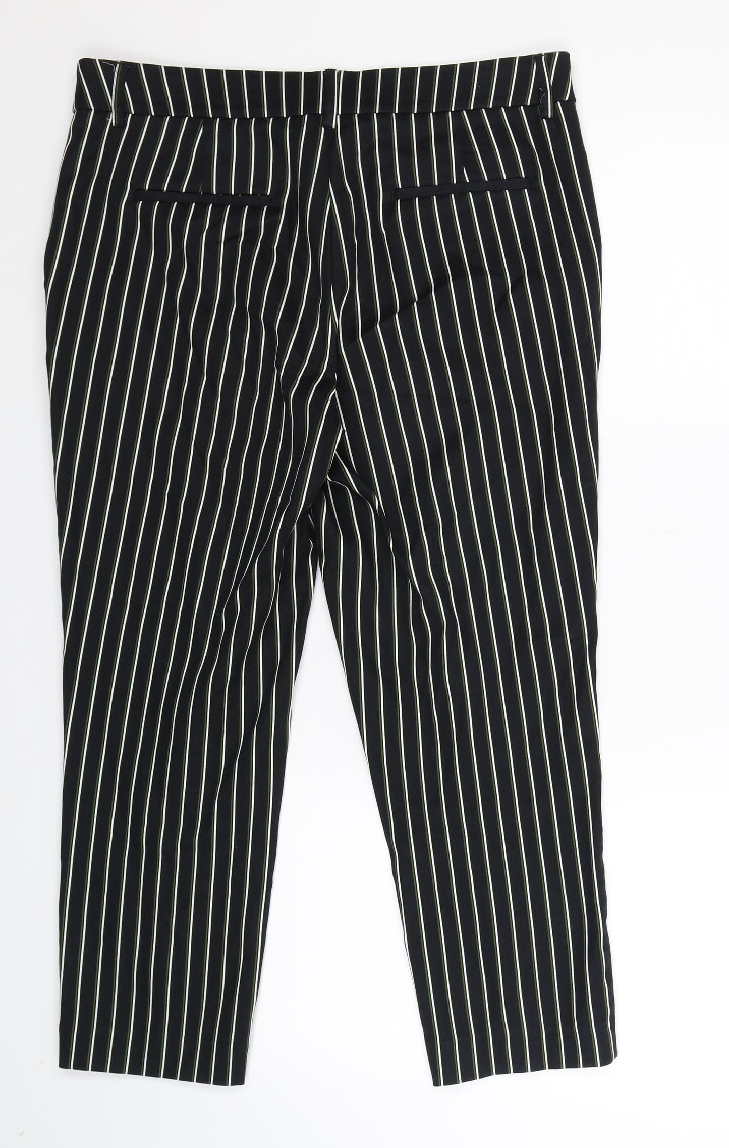 NEXT Womens Blue Striped  Trousers  Size 12 L25 in