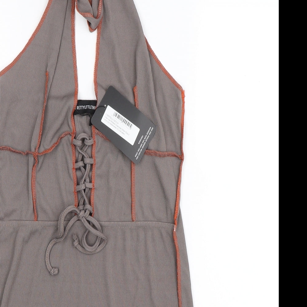 PRETTYLITTLETHING Womens Grey   Mini  Size 12