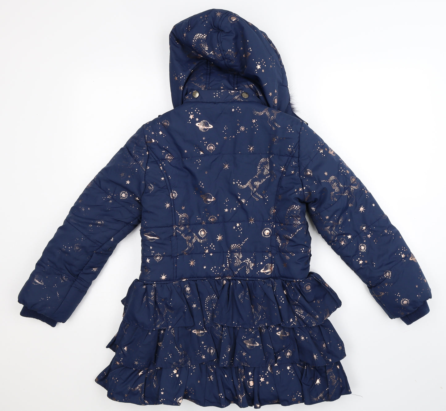 Monsoon Girls Blue   Parka Coat Size 9-10 Years