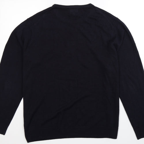F&F Mens Blue  Knit Pullover Jumper Size 3XL