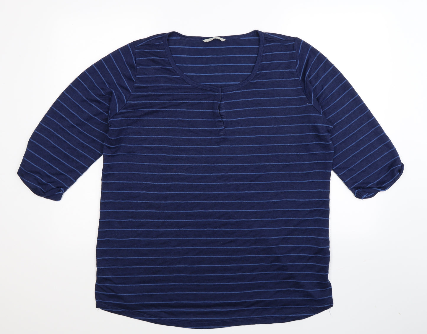George Womens Blue Striped  Basic T-Shirt Size 20