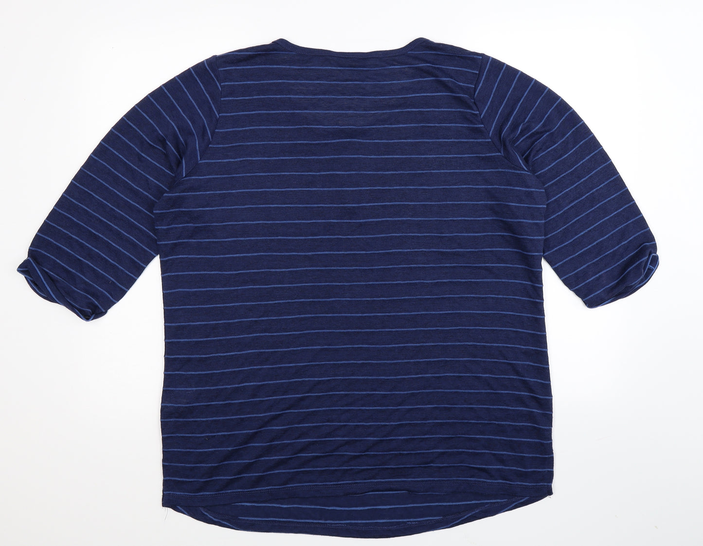 George Womens Blue Striped  Basic T-Shirt Size 20