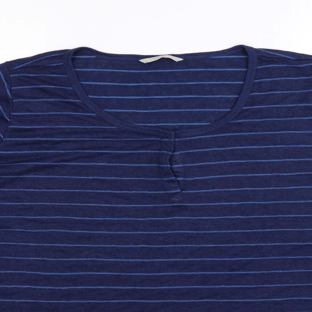 George Womens Blue Striped  Basic T-Shirt Size 20