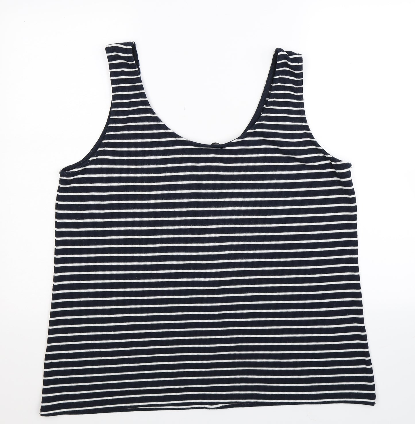 Papaya Womens Blue Striped  Basic Tank Size 20