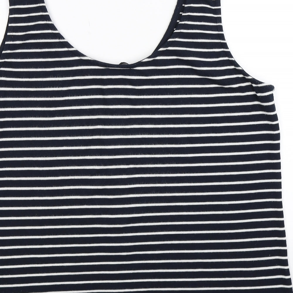 Papaya Womens Blue Striped  Basic Tank Size 20