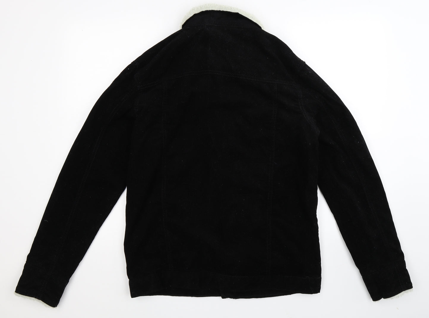 Boohoo Mens Black  Corduroy Jacket  Size L