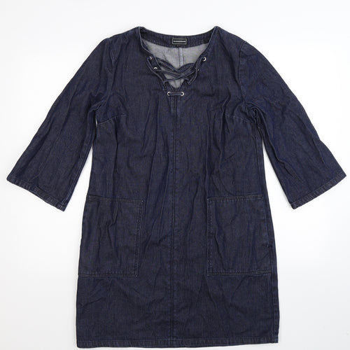Warehouse Womens Blue  Denim Mini  Size 12