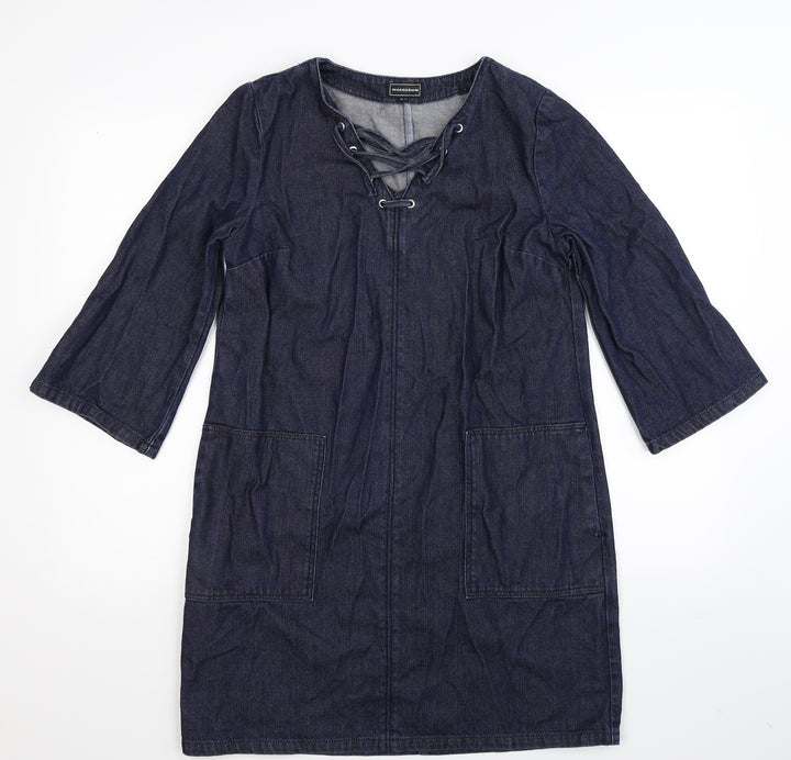 Warehouse Womens Blue  Denim Mini  Size 12