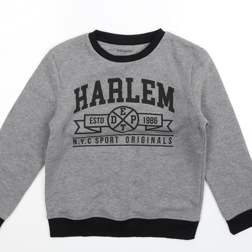 Primark Boys Grey   Pullover Sweatshirt Size 10-11 Years