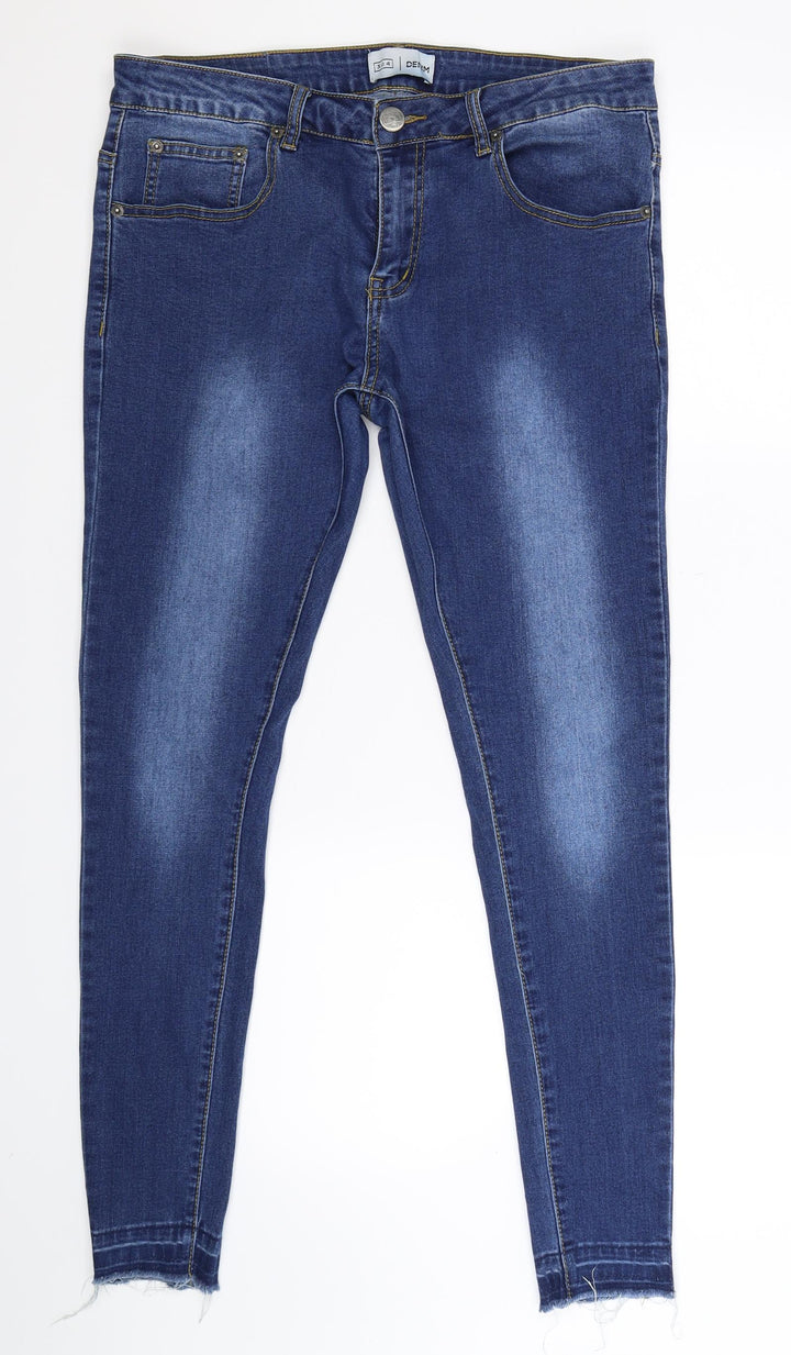 Denim 304 Womens Blue Denim Skinny Jeans Size 34 L30 in