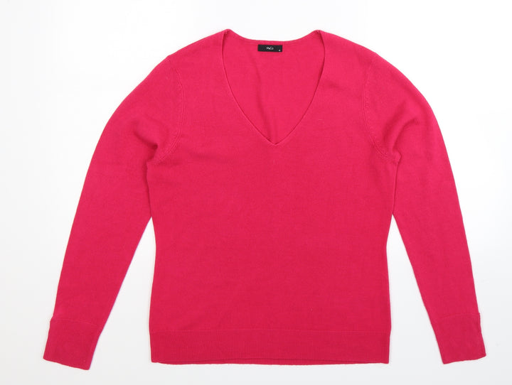 M&Co Womens Pink Knit Pullover Jumper Size 12