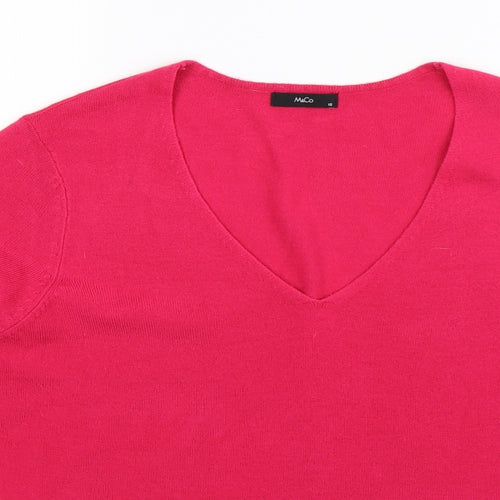 M&Co Womens Pink  Knit Pullover Jumper Size 12