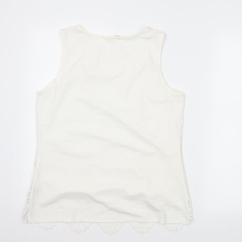 adiva Womens Ivory   Tunic Tank Size M