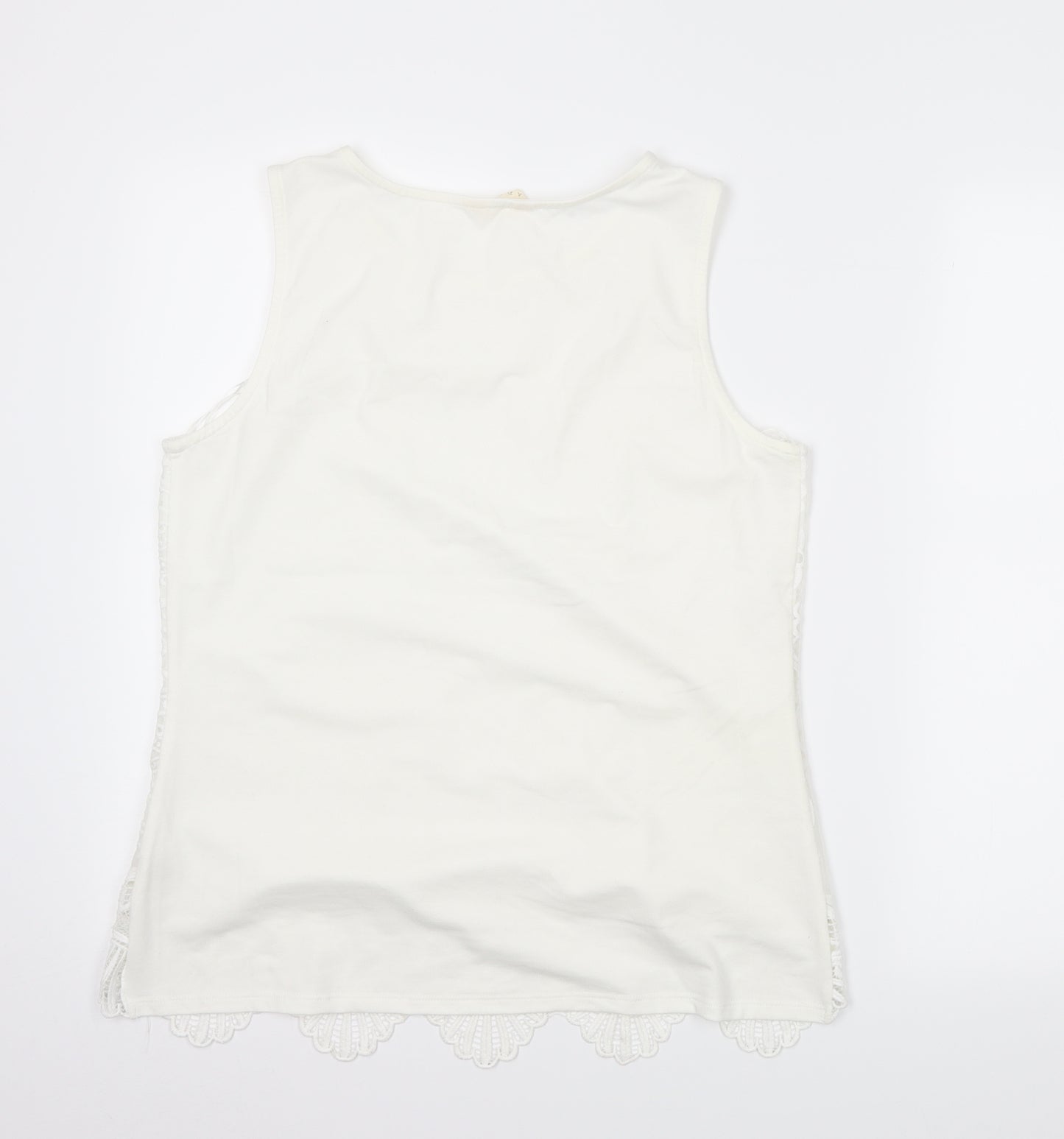 adiva Womens Ivory   Tunic Tank Size M