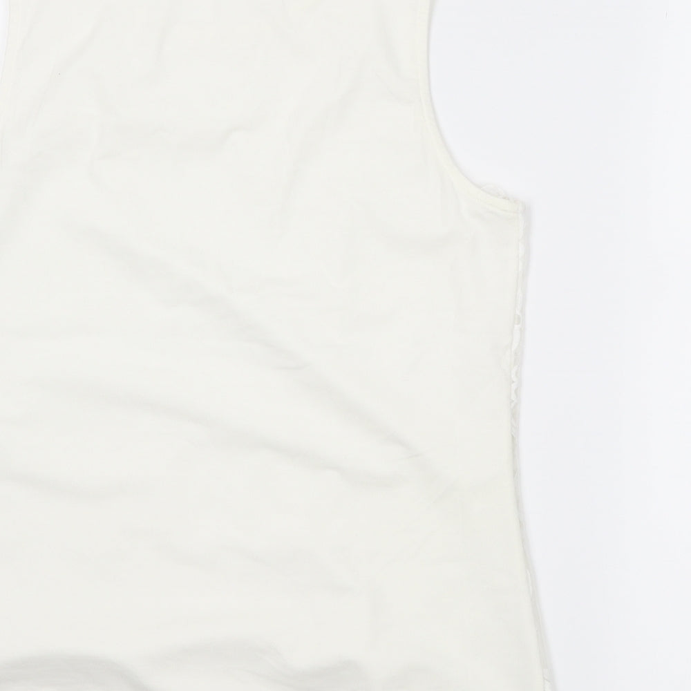 adiva Womens Ivory   Tunic Tank Size M