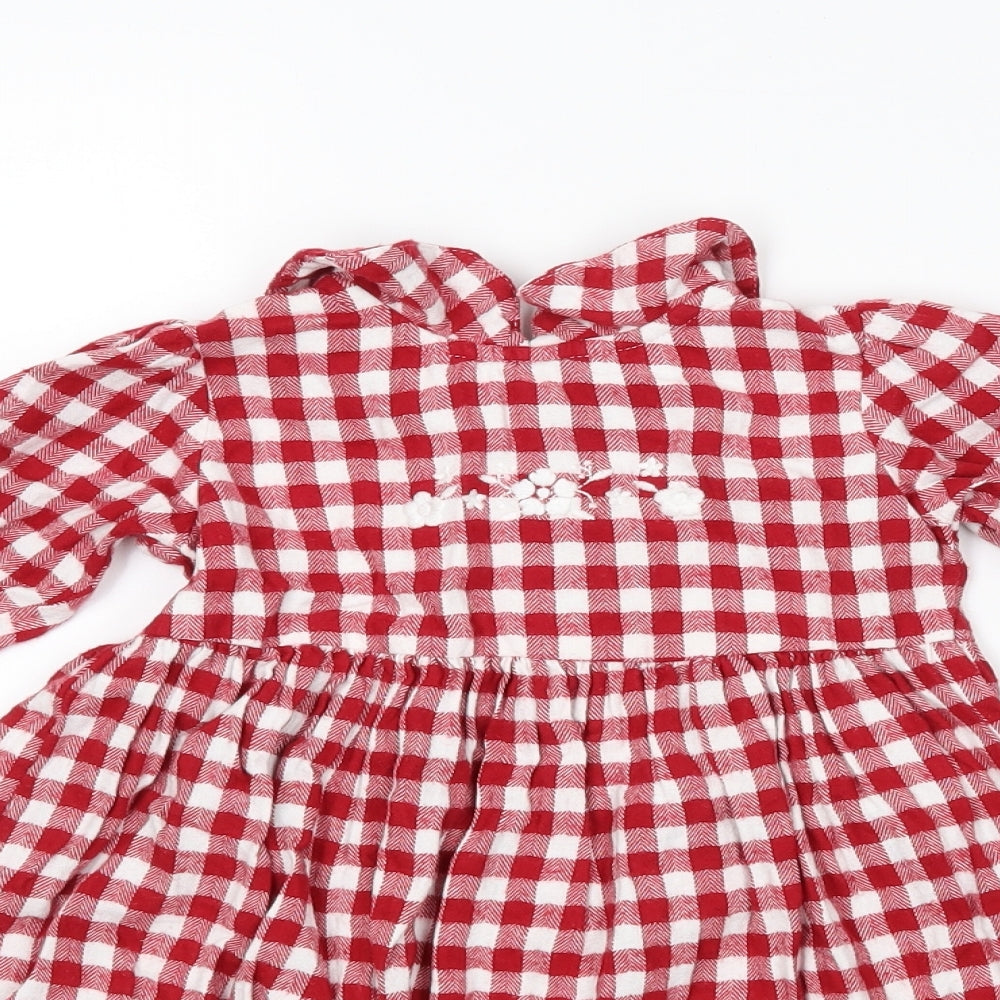 Preworn Girls Red Chevron  Trapeze & Swing  Size 18-24 Months