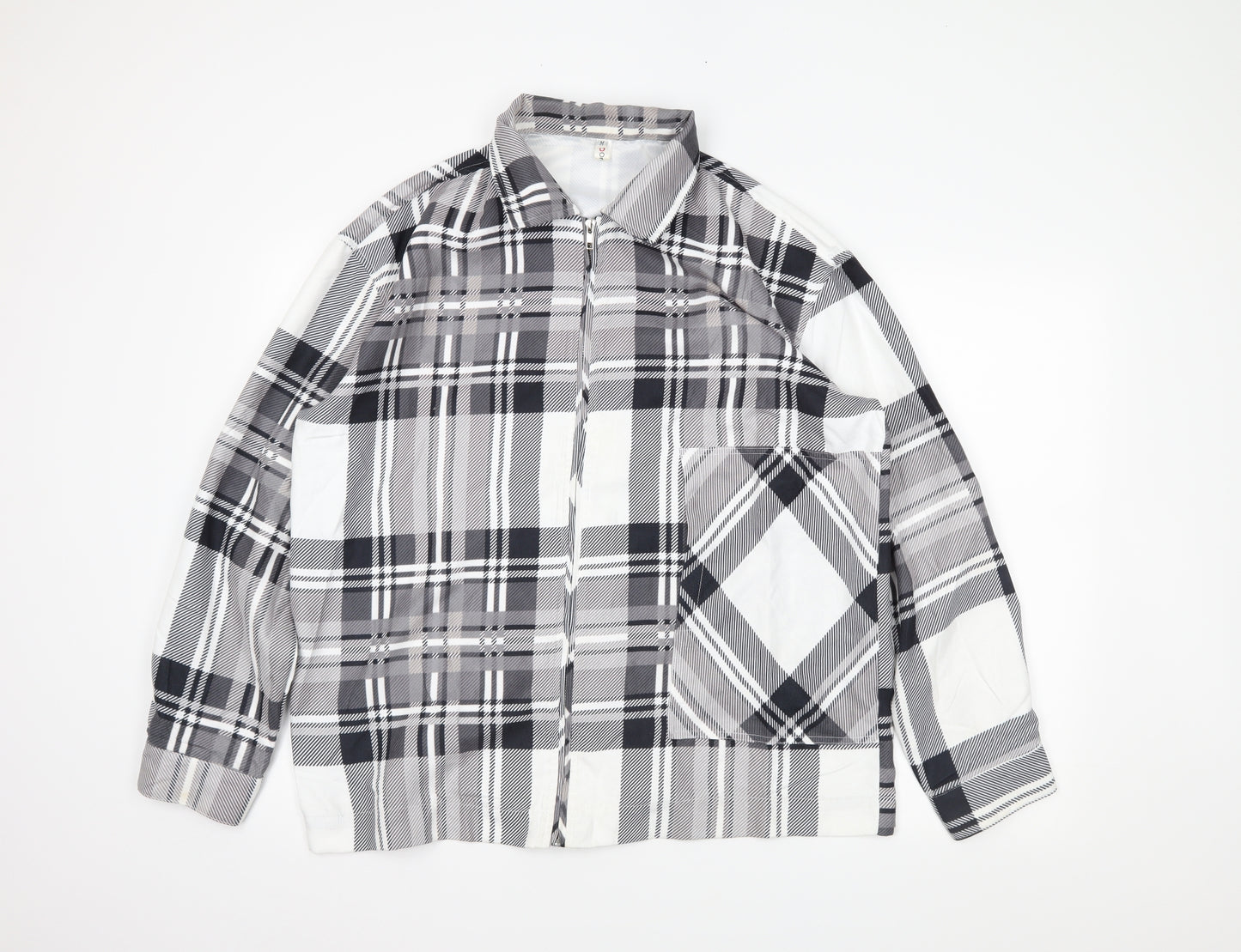 co order Womens White Plaid  Jacket  Size M  - Shacket