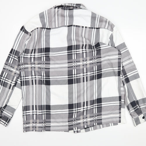 co order Womens White Plaid  Jacket  Size M  - Shacket