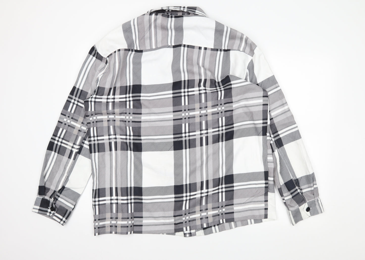 co order Womens White Plaid  Jacket  Size M  - Shacket
