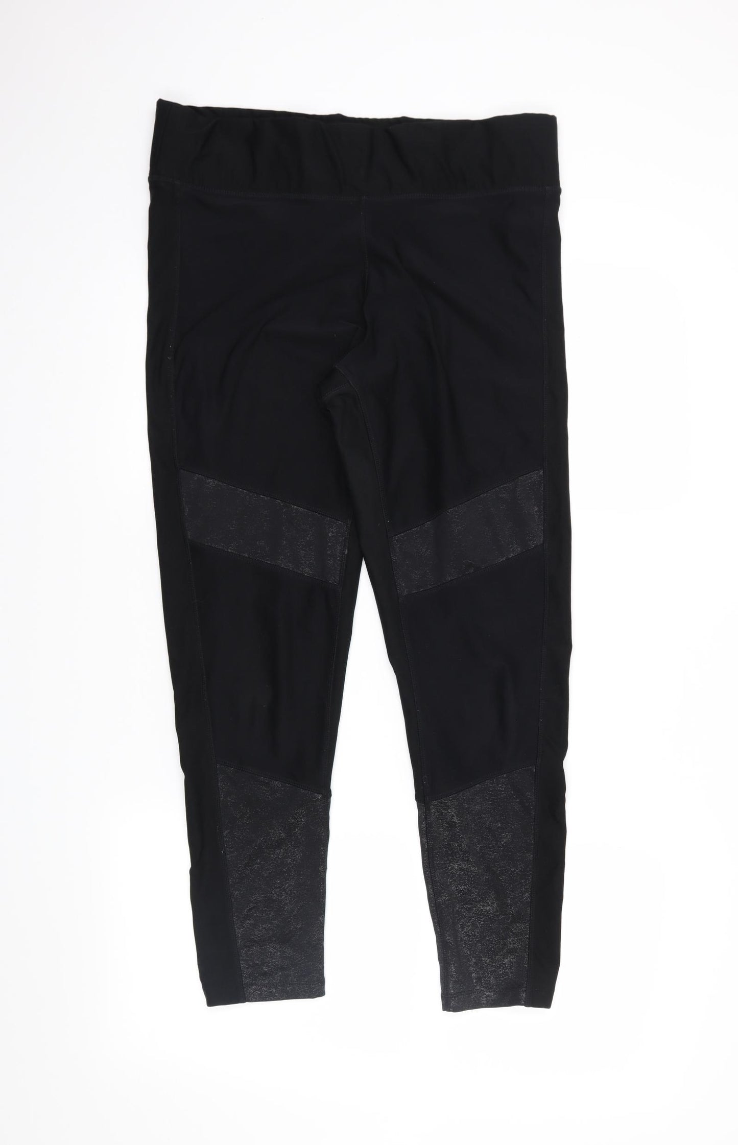 Athletic Works Womens Black   Compression Leggings Size L L26 in