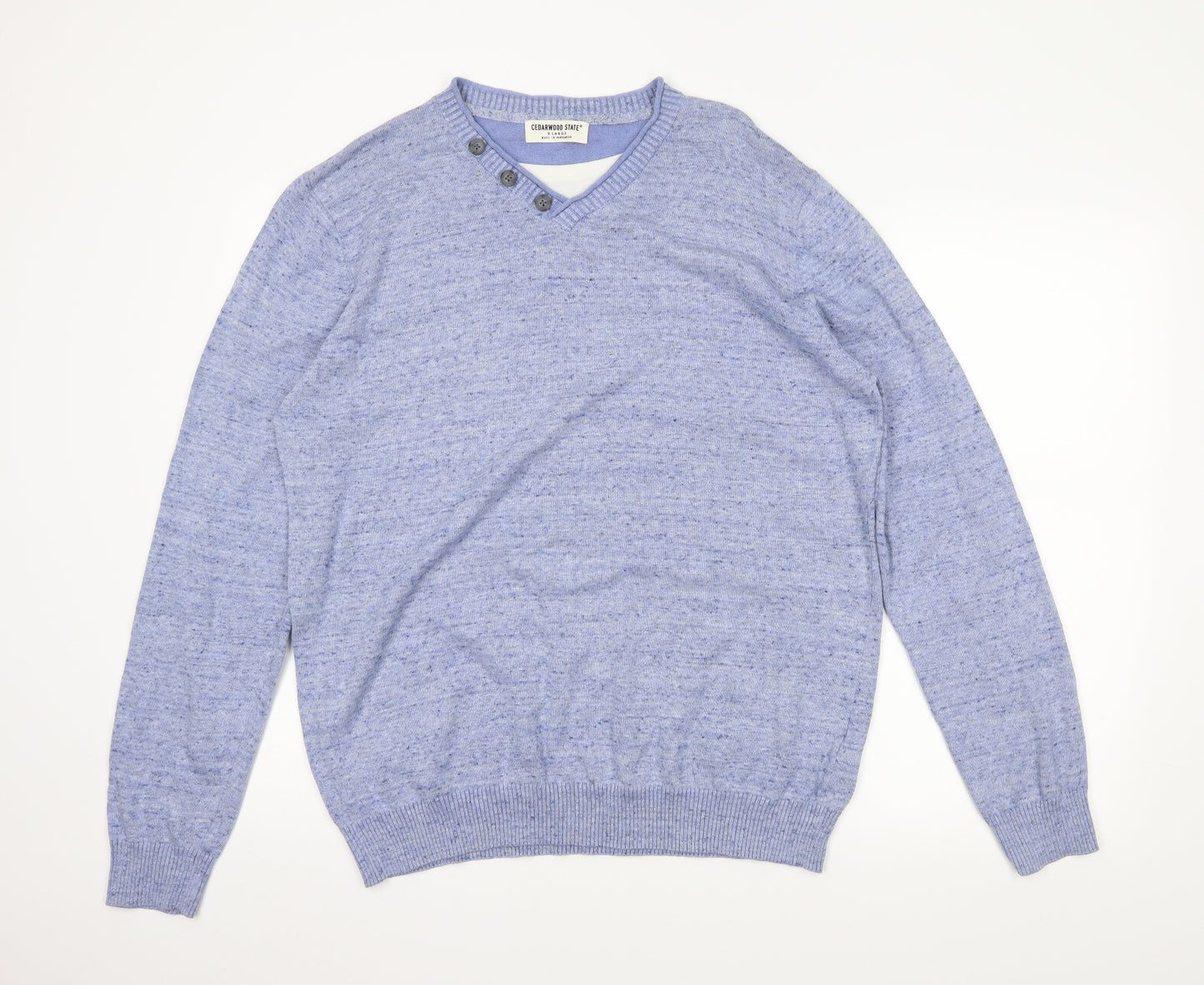 Cedar Wood State Mens Blue   Pullover Jumper Size XL