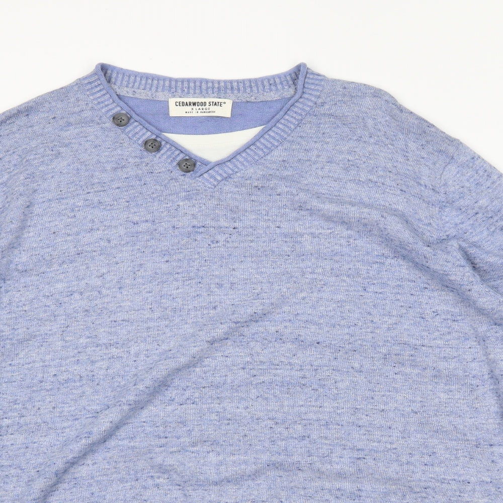 Cedar Wood State Mens Blue   Pullover Jumper Size XL