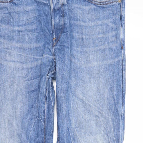Raw Mens Blue  Denim Straight Jeans Size 36 L30 in