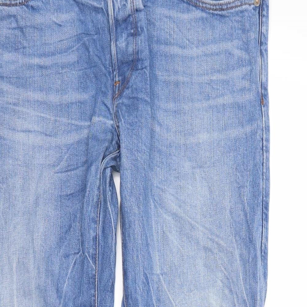 Raw Mens Blue  Denim Straight Jeans Size 36 L30 in