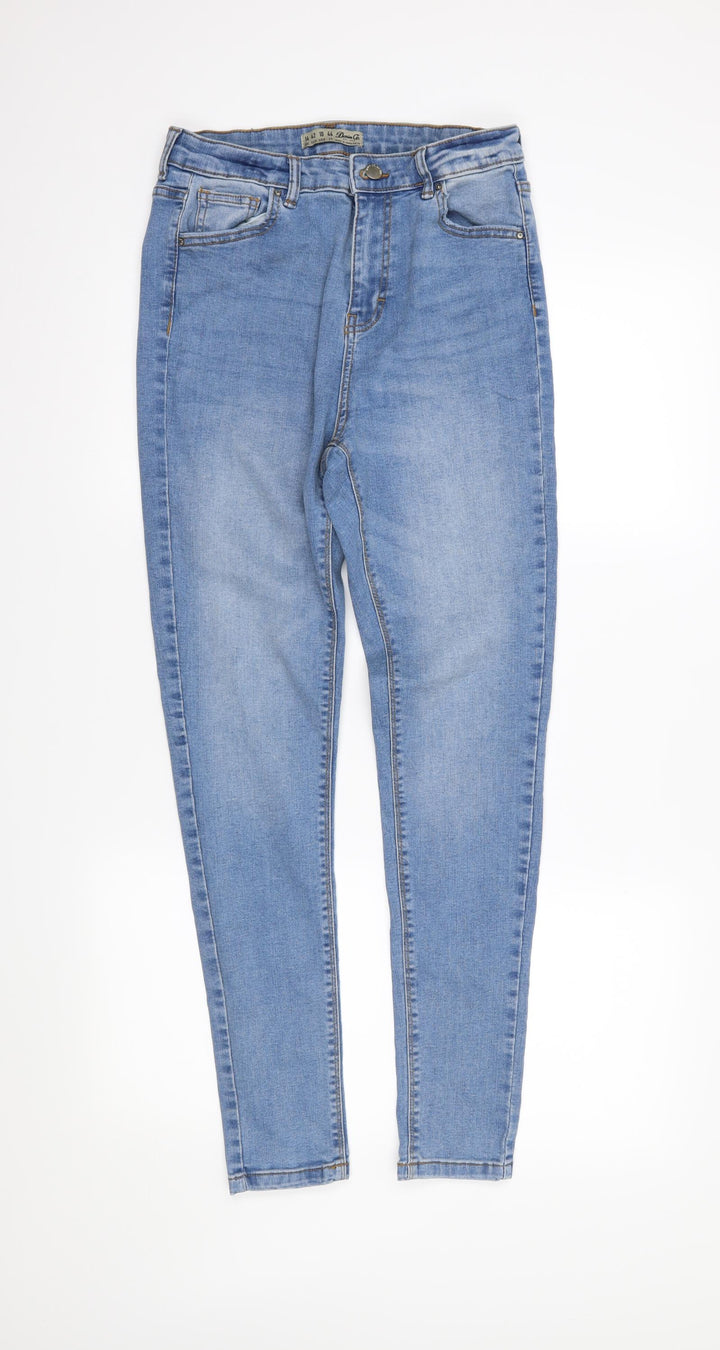 DenimCo Womens Blue Denim Skinny Jeans Size 4 L28 in