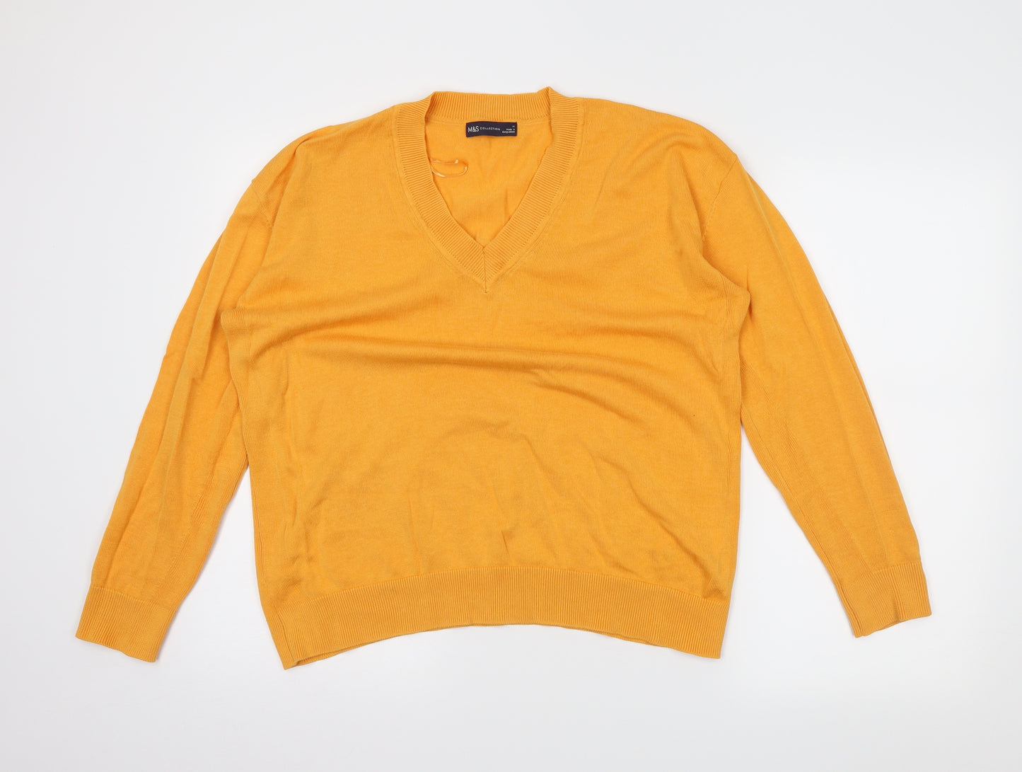 M&S Womens Orange   Pullover Jumper Size M