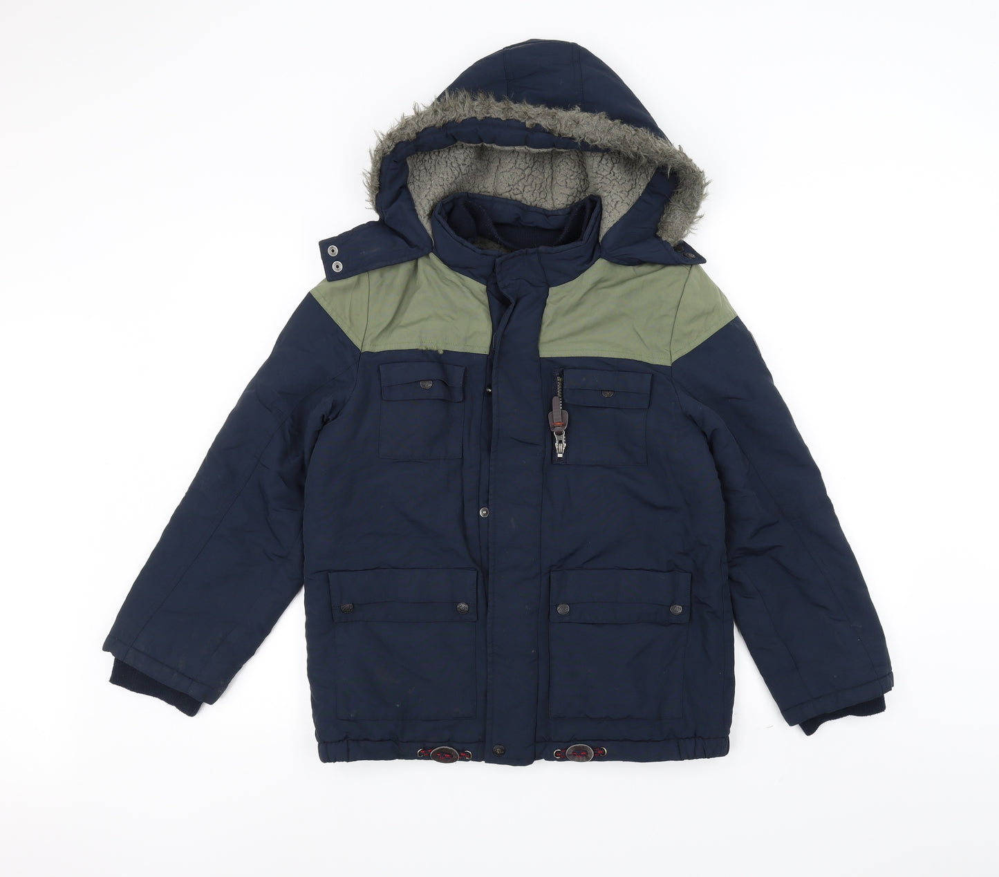 TU Boys Blue   Parka Coat Size 10-11 Years