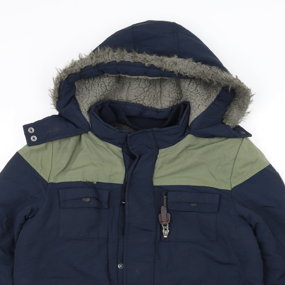 TU Boys Blue   Parka Coat Size 10-11 Years