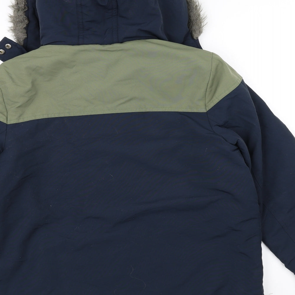 TU Boys Blue   Parka Coat Size 10-11 Years