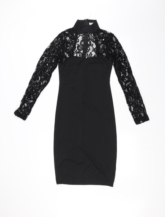 Front view of Fashion women’s black a-line, size M