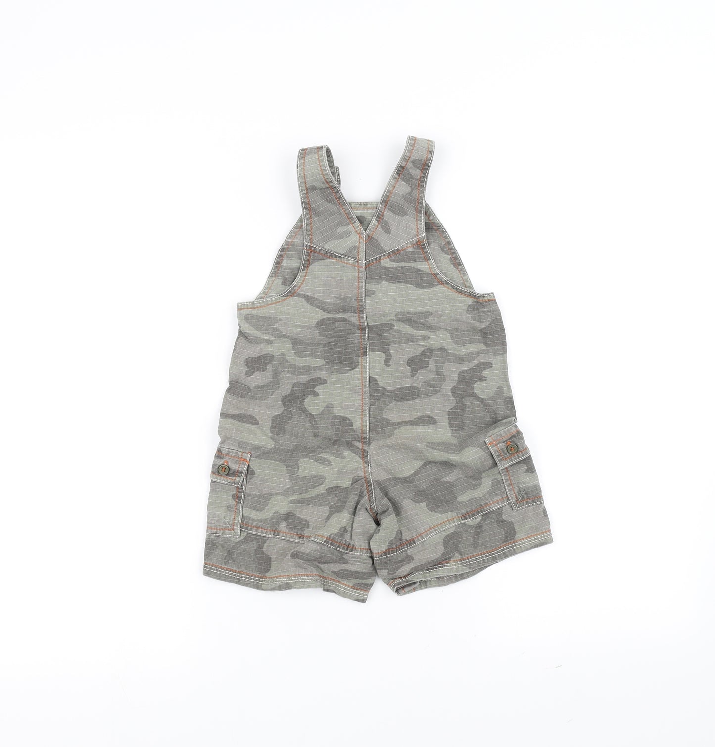 George Baby Green Camouflage  Dungaree One-Piece Size 12-18 Months
