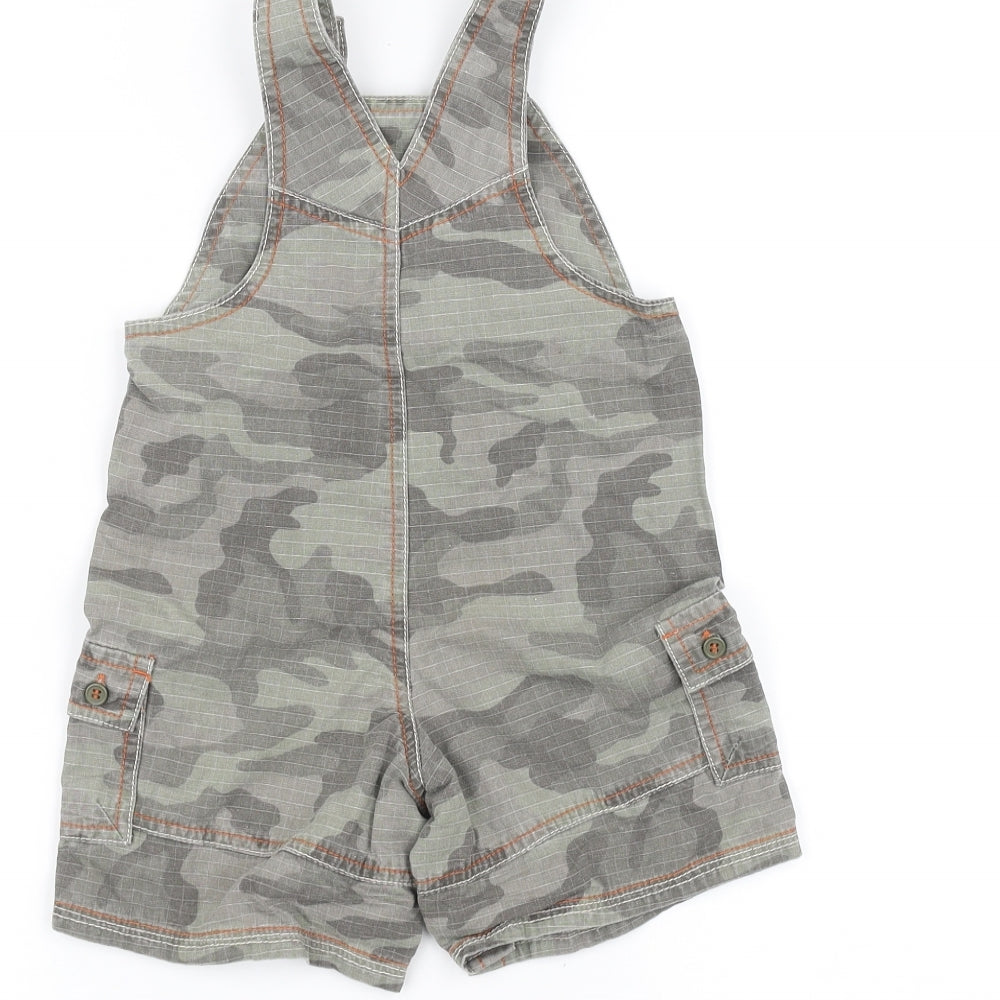 George Baby Green Camouflage  Dungaree One-Piece Size 12-18 Months