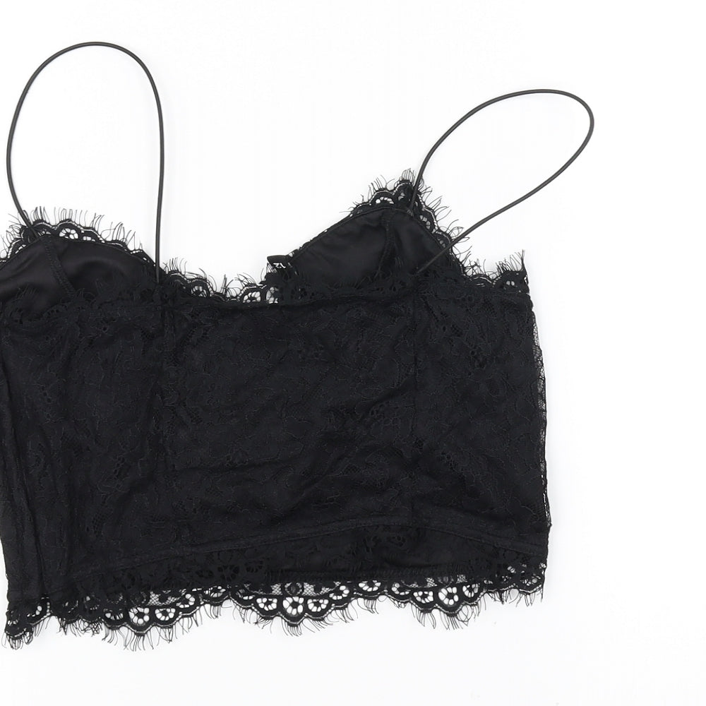 H&M Womens Black   Basic Blouse Size 8