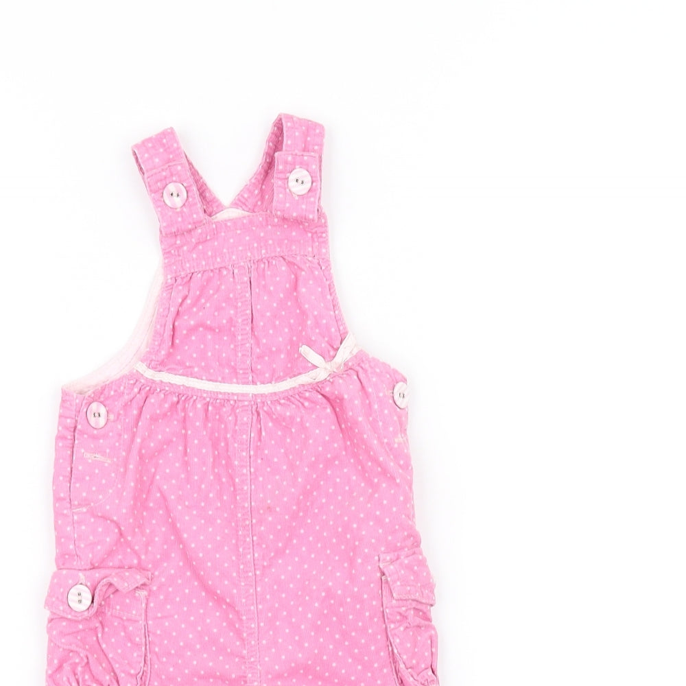 NEXT Baby Pink Polka Dot  Dungaree One-Piece Size 3-6 Months