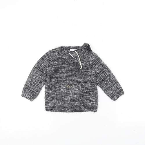 Mini Club Baby Grey  Knit Pullover Jumper Size 6-9 Months