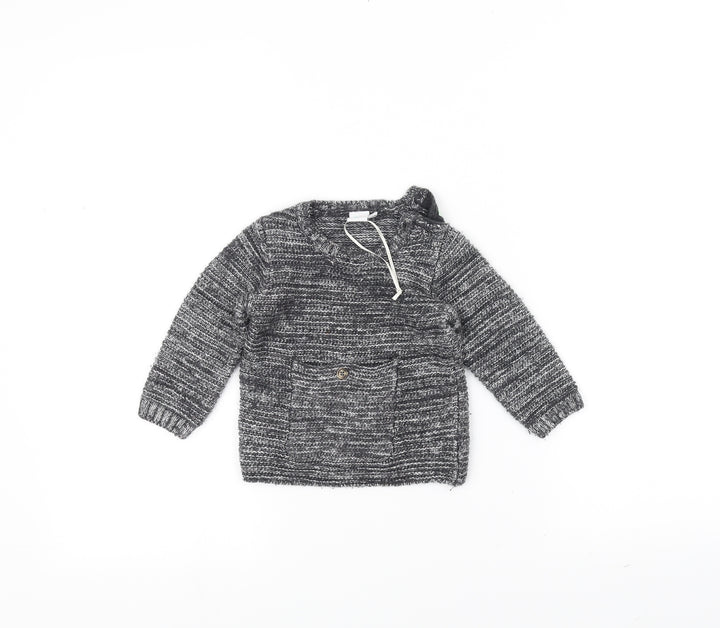 Mini Club Baby Grey Knit Pullover Jumper Size 6-9 Months