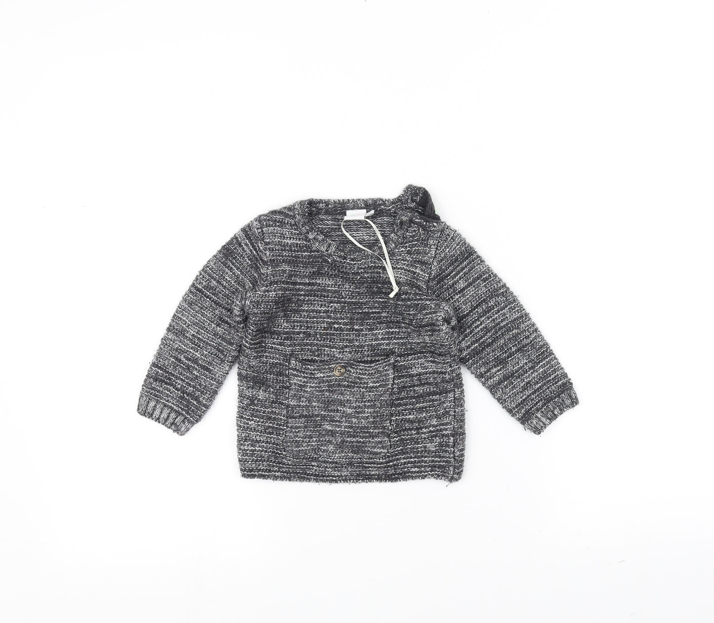 Mini Club Baby Grey  Knit Pullover Jumper Size 6-9 Months