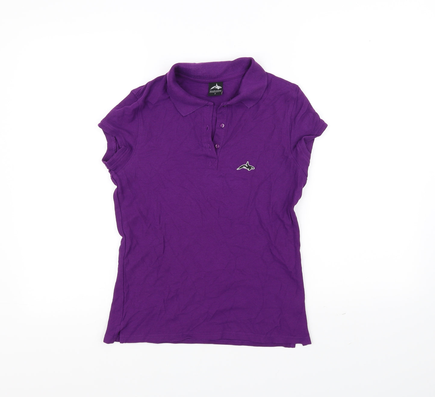 Killer Whale Womens Purple   Basic Polo Size S