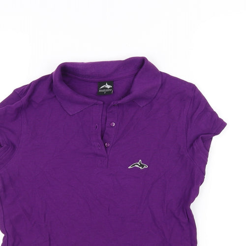 Killer Whale Womens Purple   Basic Polo Size S