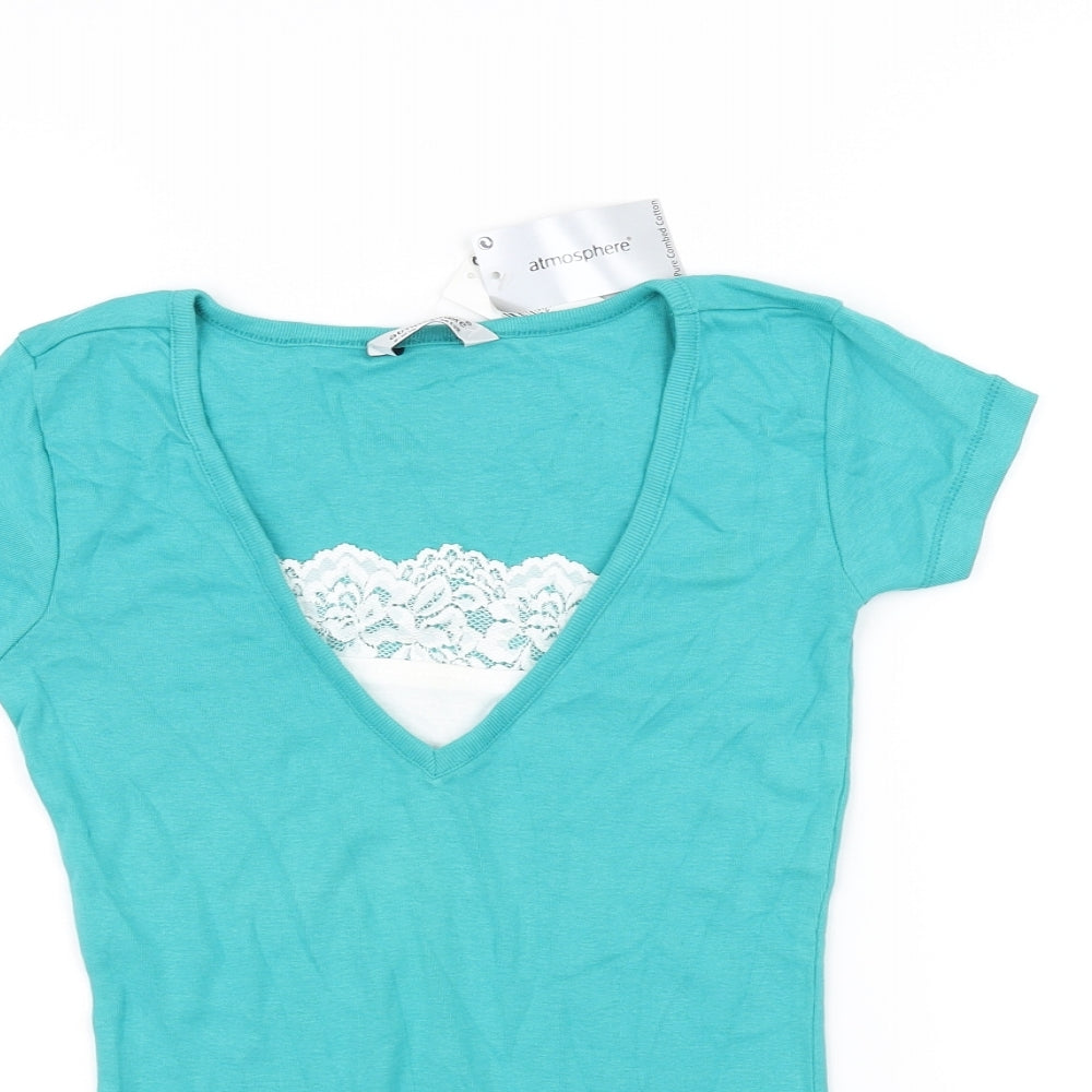 Atmosphere Womens Green   Basic T-Shirt Size 10