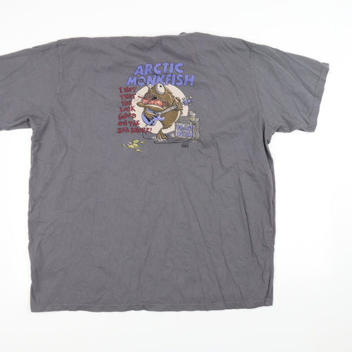 Weird Fish Mens Grey    T-Shirt Size 3XL
