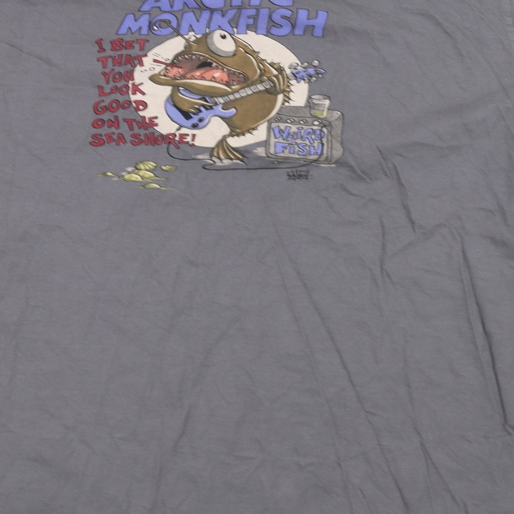 Weird Fish Mens Grey    T-Shirt Size 3XL