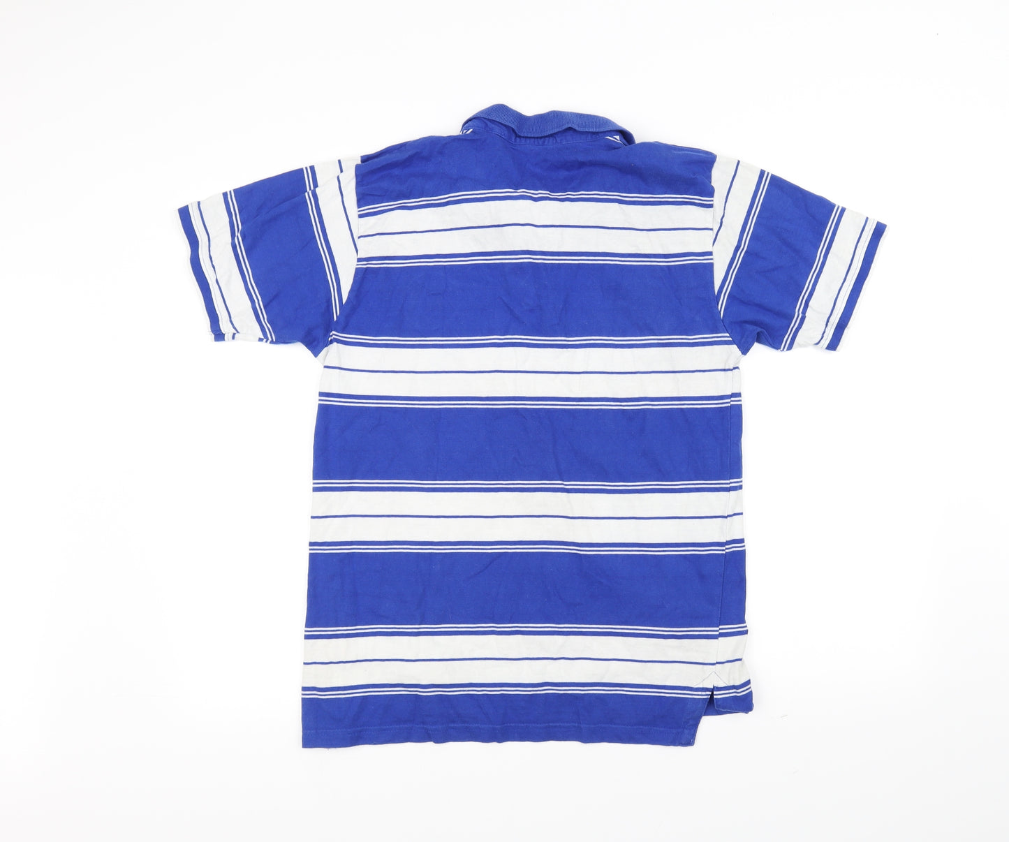 Peterborough United Mens Blue Striped   Polo Size M