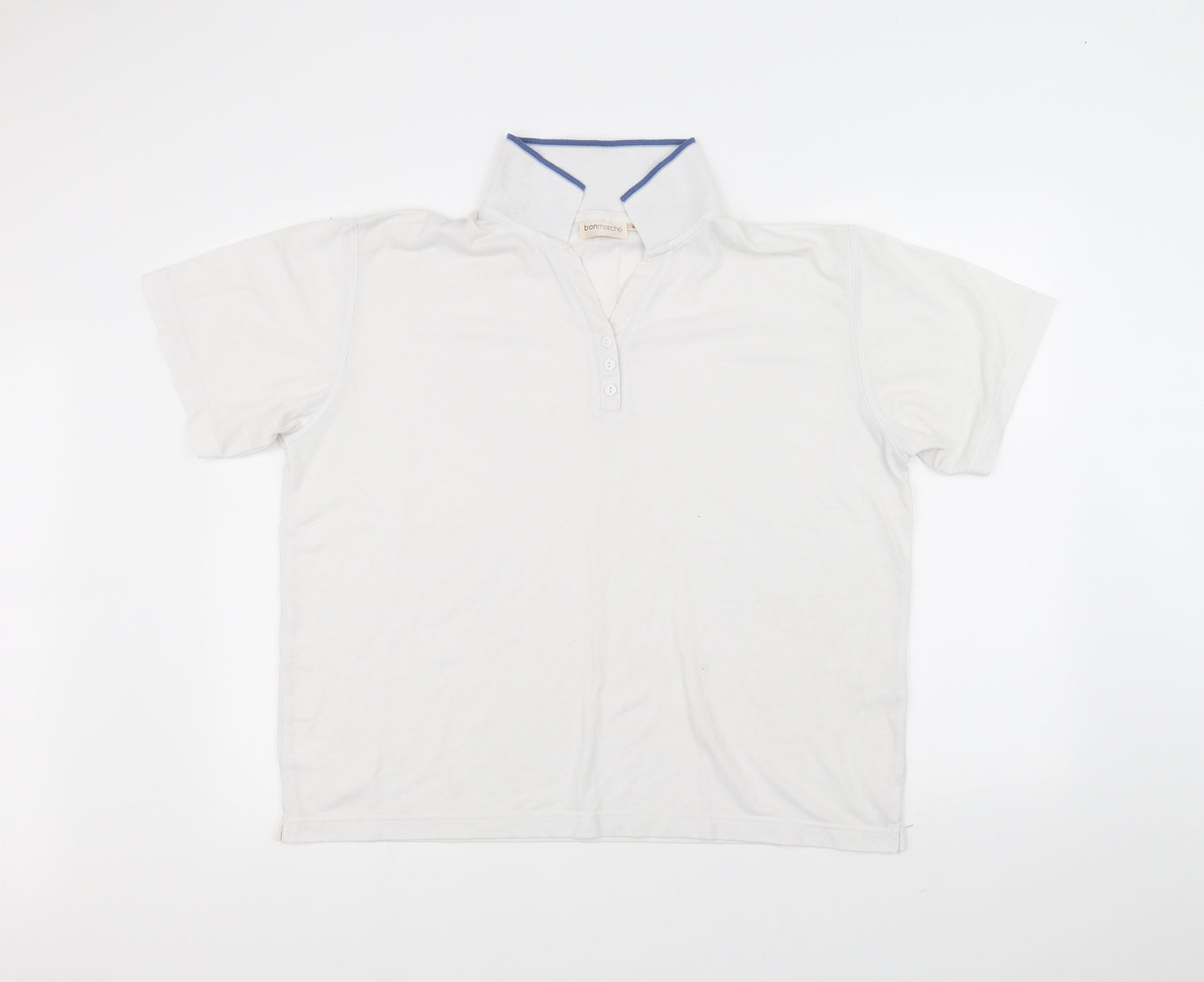 Bonmarché Womens White   Basic Polo Size L