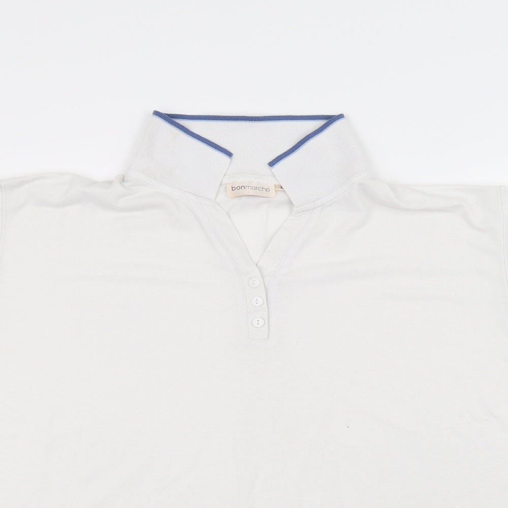 Bonmarché Womens White   Basic Polo Size L
